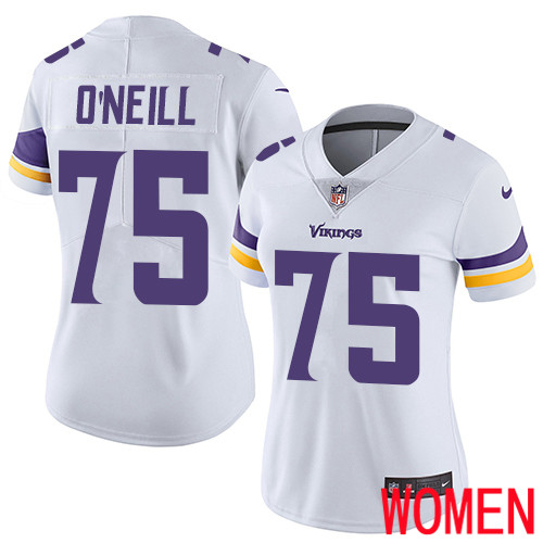 Minnesota Vikings #75 Limited Brian O Neill White Nike NFL Road Women Jersey Vapor Untouchable->women nfl jersey->Women Jersey